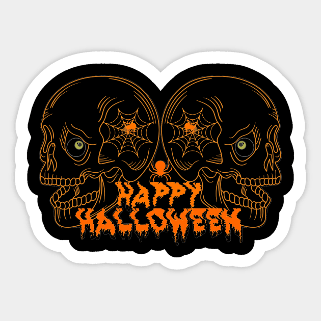 Halloween Spirit Skull Sticker by viviUk